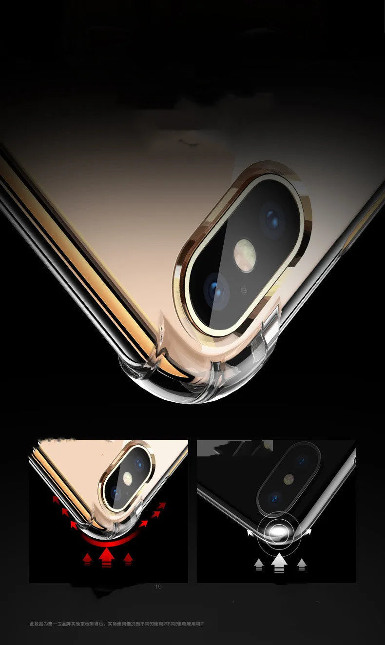 Transparent white silicone iPhone protective case showing compatible iPhone models