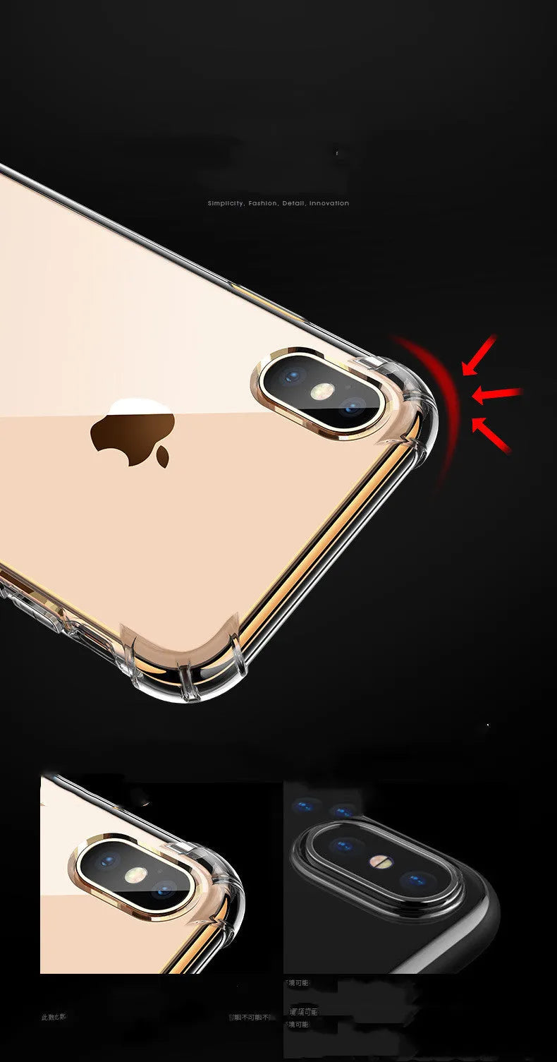 Transparent white silicone iPhone protective case showing compatible iPhone models