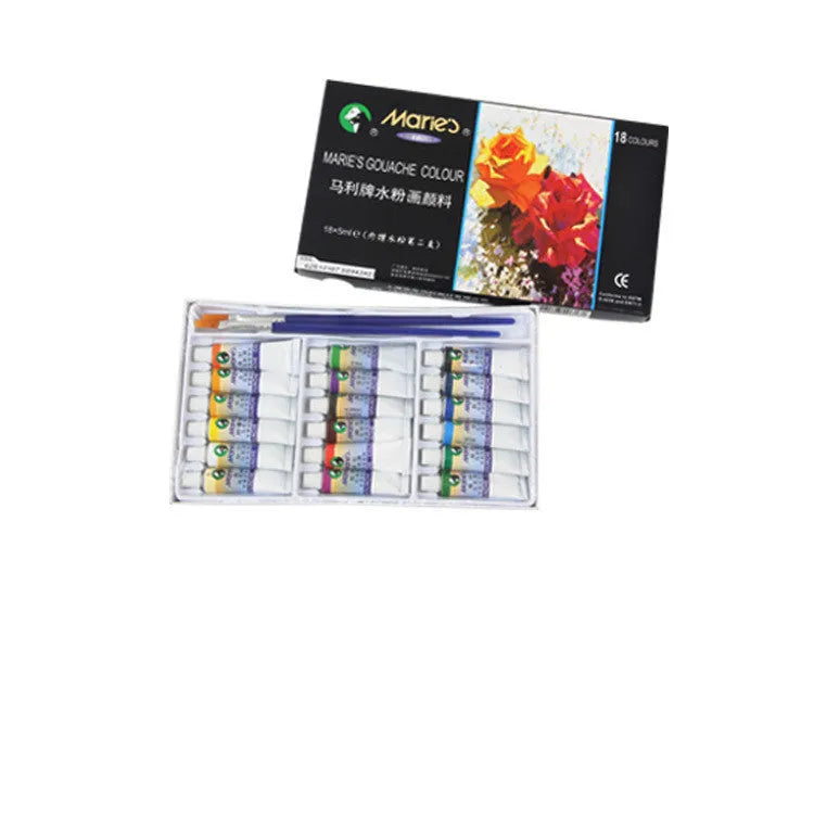 Marley gouache paint set in a box with twelve 12ml tubes in assorted colours