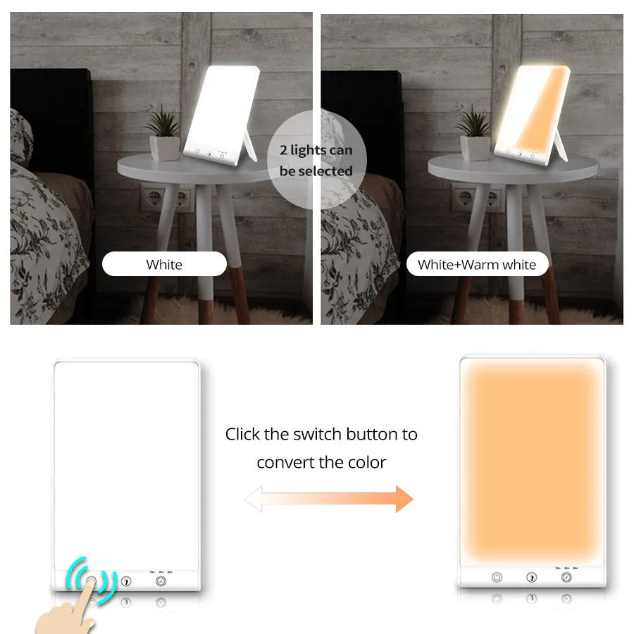 Cost-effective light therapy lamp with touch switch and USB interface in modern simple style