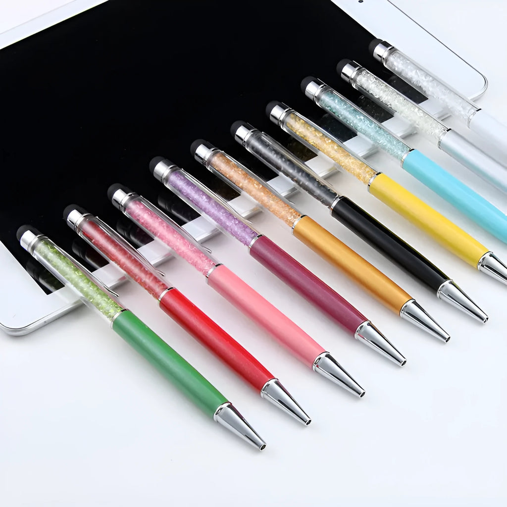 Luxury crystal capacitive pen touch screen stylus 14.5cm in multiple colour options for phone and tablet use