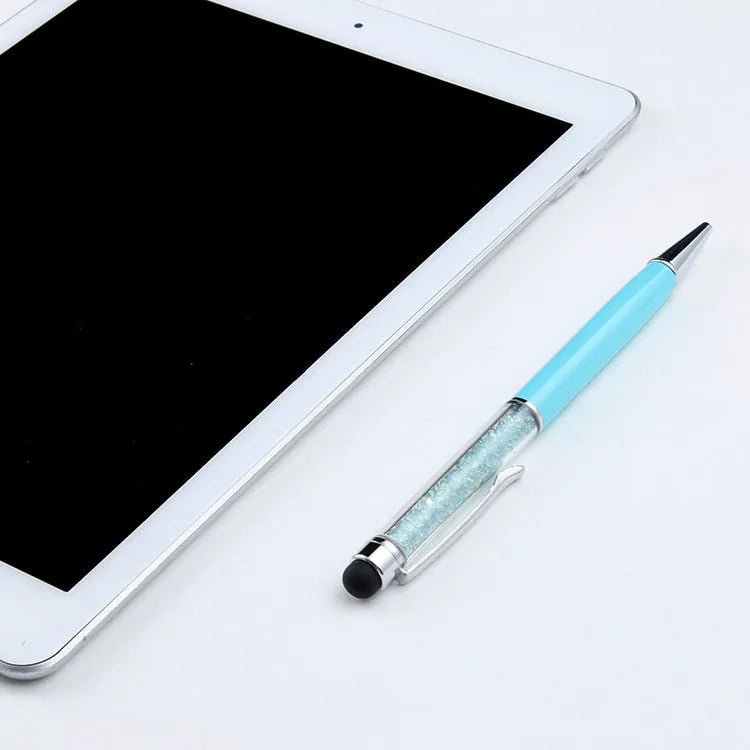 Luxury crystal capacitive pen touch screen stylus 14.5cm in multiple colour options for phone and tablet use