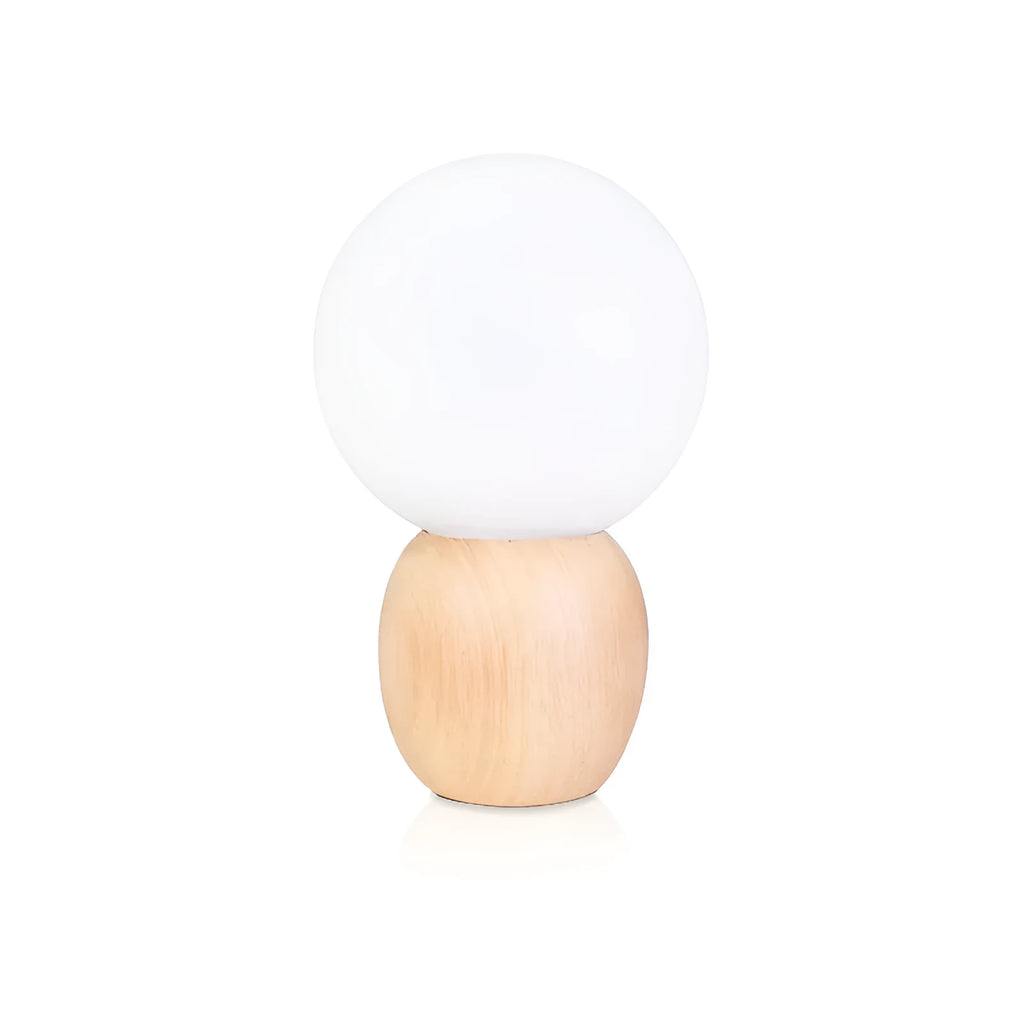 Nordic style glass ball table lamp with push button switch LED light white warm colour options