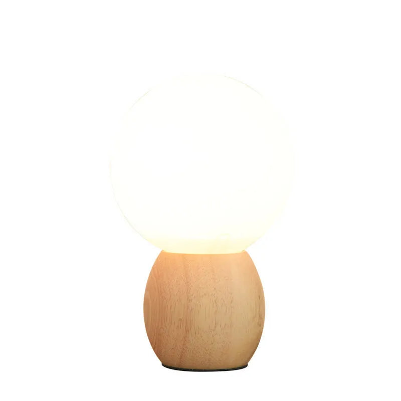 Nordic style glass ball table lamp with push button switch LED light white warm colour options