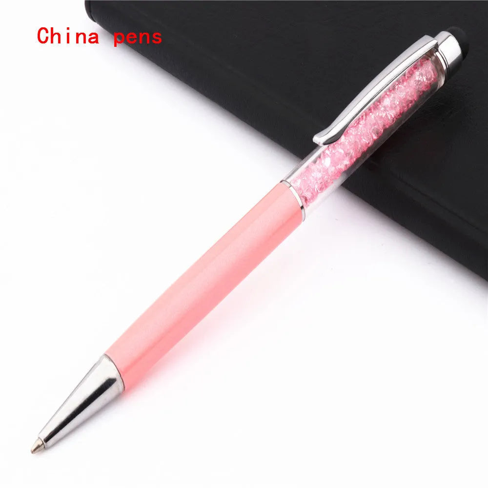 Luxury crystal capacitive pen touch screen stylus 14.5cm in multiple colour options for phone and tablet use