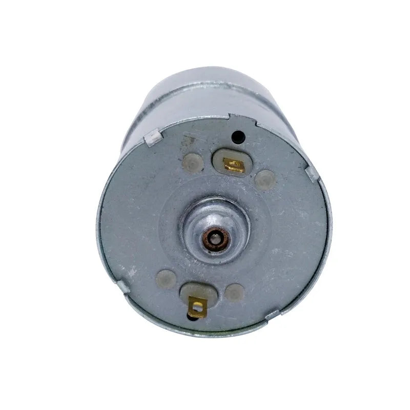 GA37RG DC gear motor with 37mm gearbox and 6mm output shaft on white background