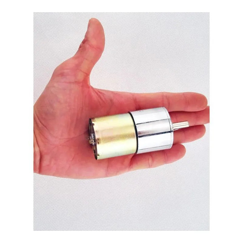 GA37RG DC gear motor with 37mm gearbox and 6mm output shaft on white background
