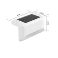 Solar railing light IP65 waterproof LED step light 44x45x80mm white shell 4-pack with solar panel