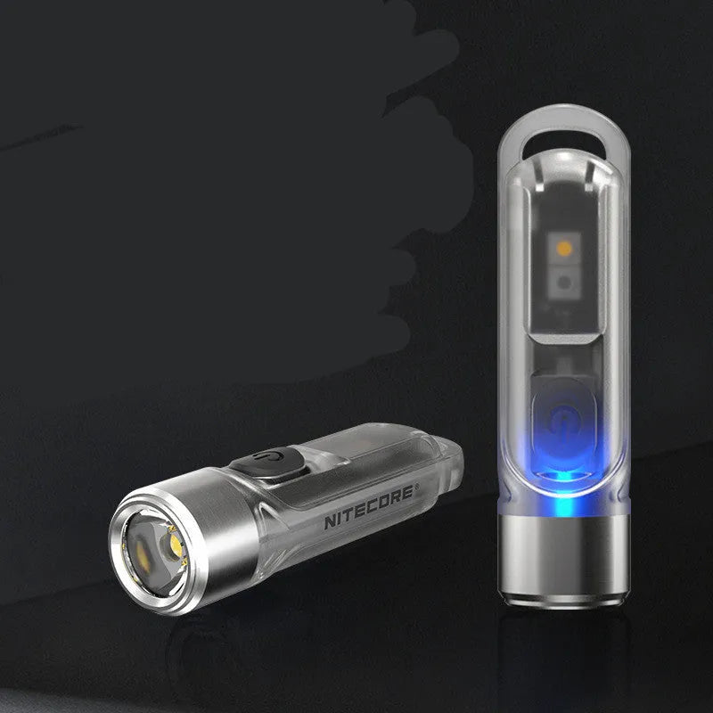 Nitecore TIKI mini USB direct charge LED keychain light in green with main OSRAM P8 300 lumens high CRI white UV and red modes