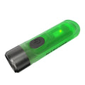 Nitecore TIKI mini USB direct charge LED keychain light in green with main OSRAM P8 300 lumens high CRI white UV and red modes