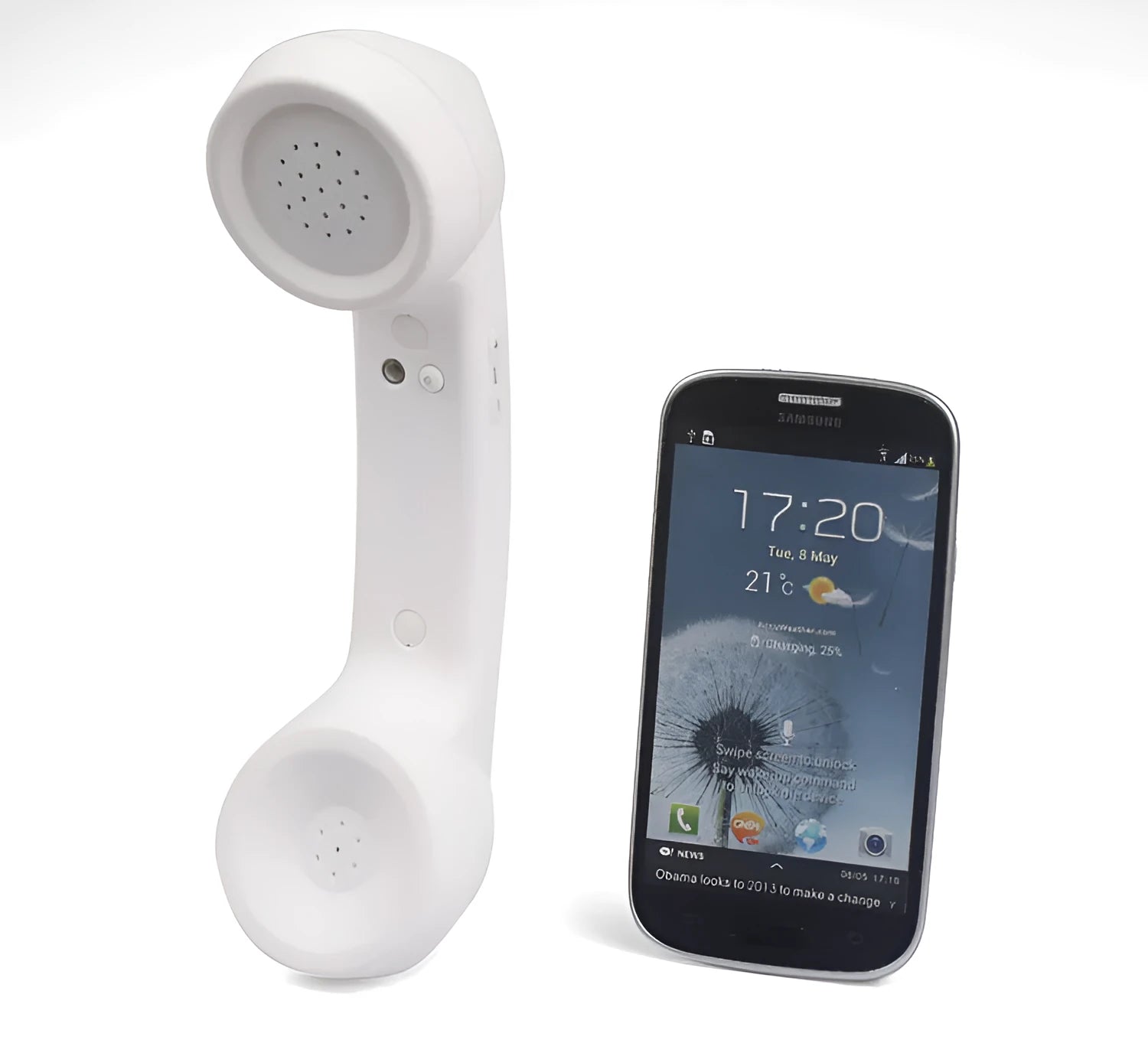 Bluetooth wireless retro microphone headset in multiple colours with bilateral earpieces