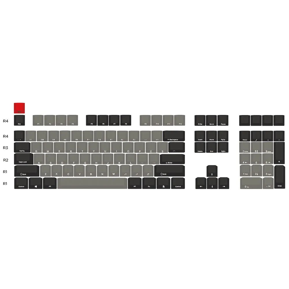 Jkdk PBT side engraved Dolch transparent keycap set for mechanical keyboard