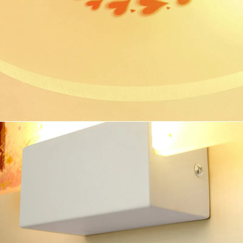 Modern simple LED corridor light with acrylic shade in white finish for hallway or staircase lighting