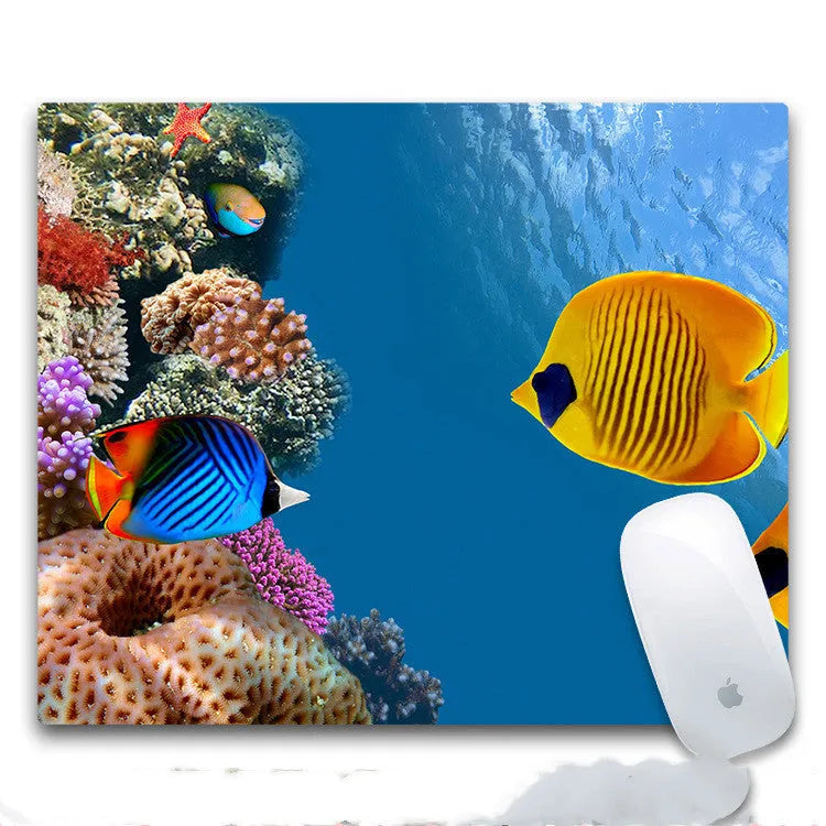 Creative custom made rubber mouse pad with non-slip cloth surface, 240x200x3mm, printed design style options A-H