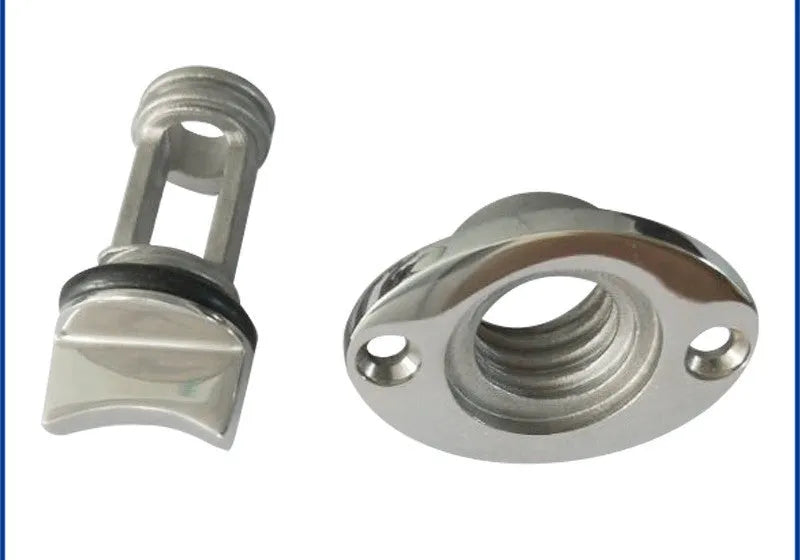 Stainless steel 316 water plug for ships and yachts, model 38 x 50, 4.5 cm x 5.5 cm x 2.0 cm
