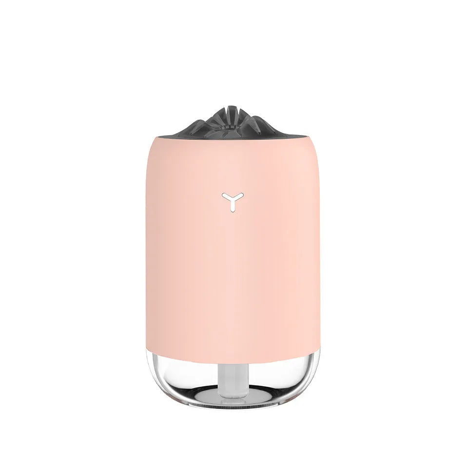 Magic Flame columnar humidifier in light blue colour with USB cable connection