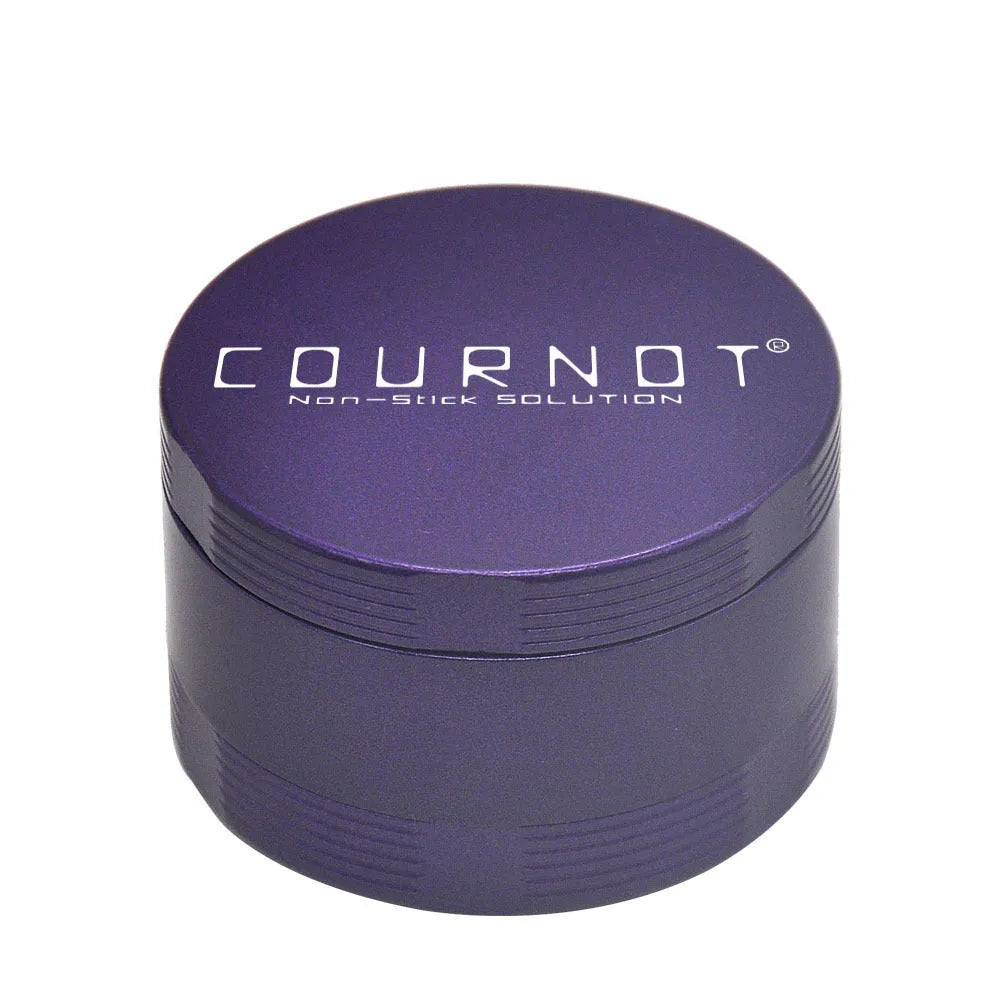 Four-layer metal smoke grinder with sharp diamond teeth in aviation aluminium alloy, non-stick design