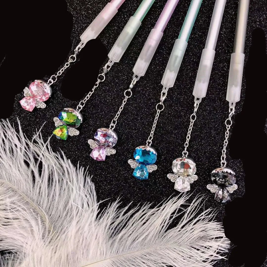 Little angel girl water pendant gel pen with plastic shell, 15cm body, and 0.5mm tip