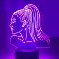 Touch remote control LED desk lamp with black seat base and acrylic shade, USB powered