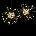 Solar-powered LED meteor shower garden light with firework effect and IP65 waterproof rating