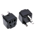 Square white three-pin universal plug adapter rated for 110-250V and 13A.