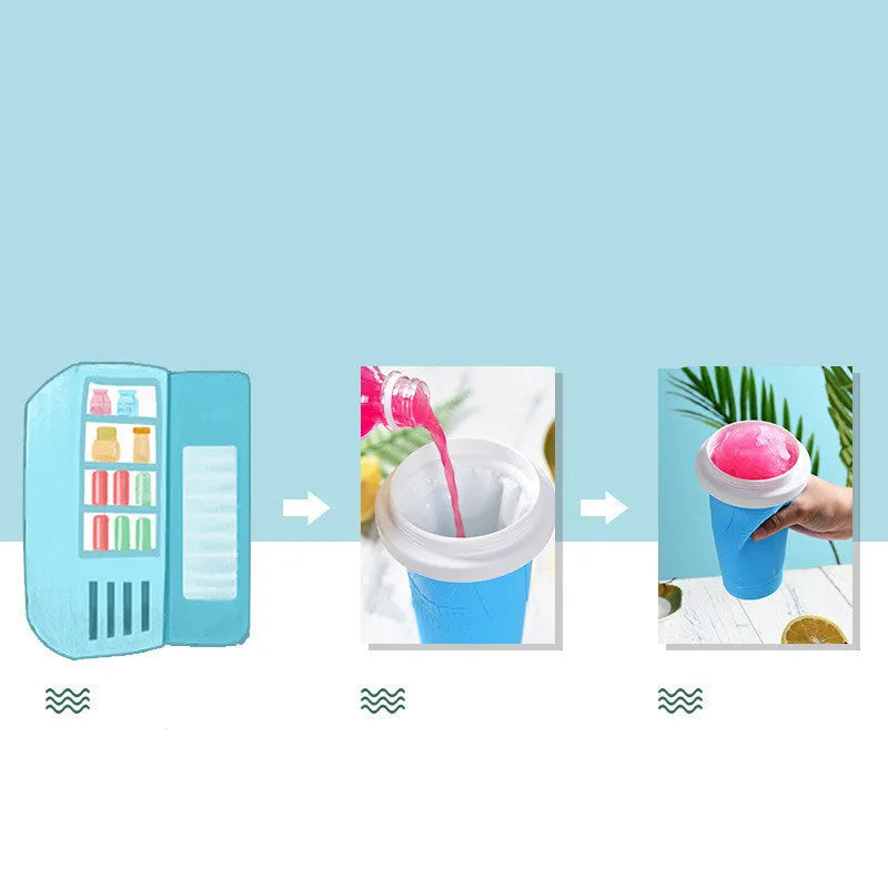 New mint green smoothie cup with lid and straw spoon, 201ml capacity, food-grade silicone body