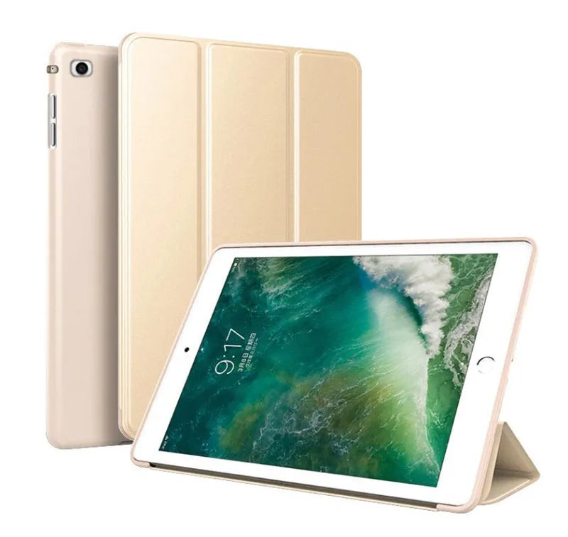 iPad silicone clamshell protective case with kickstand in multiple colours