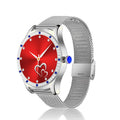 Ladies smart watch with 1.28-inch TPU screen, Bluetooth call, local music, and menstrual period reminder in gold colour