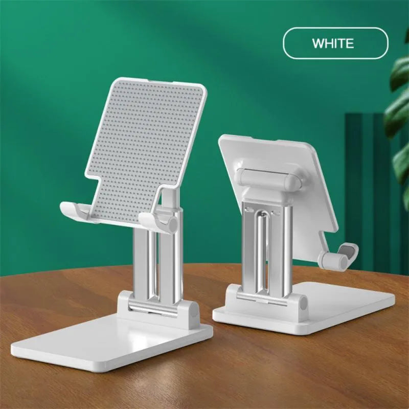 Universal dual-rod adjustable bracket for phablet phones desktop stand in black