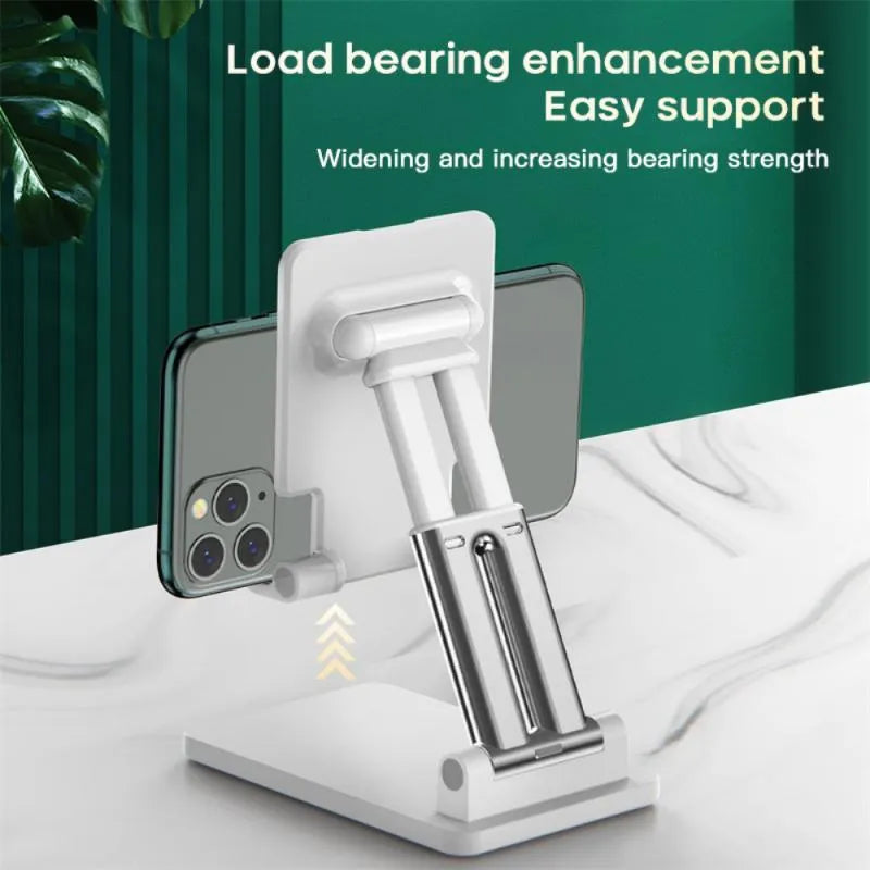 Universal dual-rod adjustable bracket for phablet phones desktop stand in black