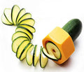 Yellow spiral knife vegetable cutter 8cm food-grade ABS plastic for cucumber slicing