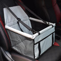 Pet car bag in breathable cloth with double-layer thickening, safety traction, and zipper pocket, available in multiple colours