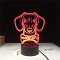 Remote control touch LED table lamp with colourful gradient lights and acrylic shade on a dark base.