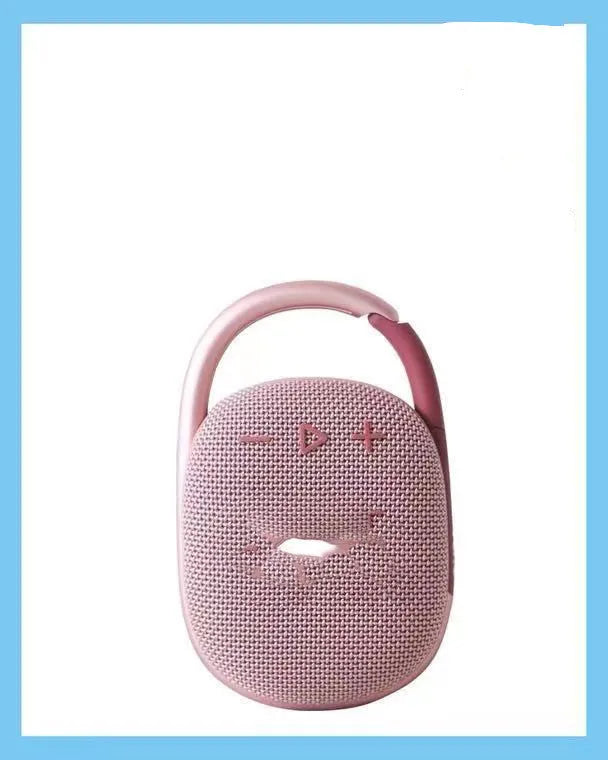 Small portable Bluetooth speaker in one of six colours: pink, blue, black, red, silver grey, or green