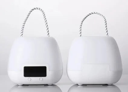 White rechargeable night light for breastfeeding with remote control, projection function, and USB charging for bedside use