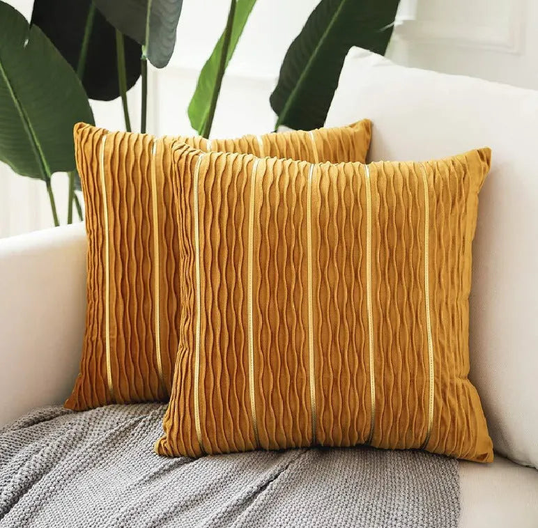 Plush velvet cushion cover 45x45cm in silver gray for sofa or bed decoration