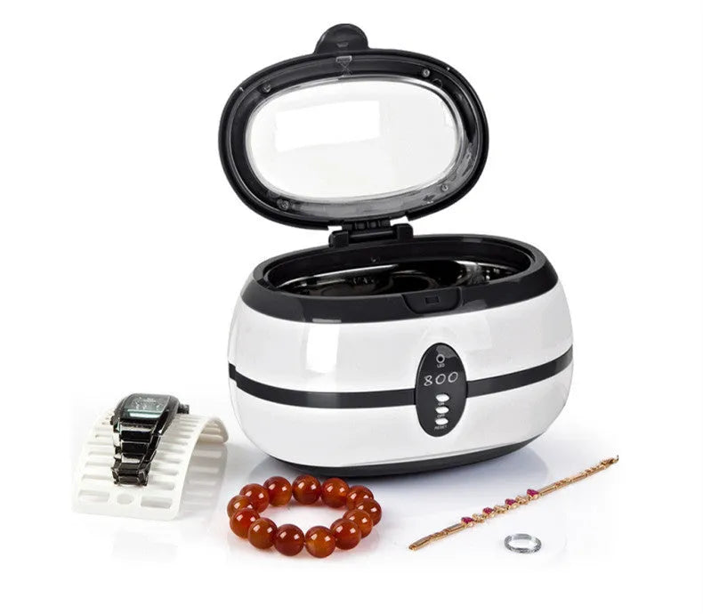 GTSONIC 35W ultrasonic glasses and jewellery washing machine with UK plug, external size 210x150x140mm