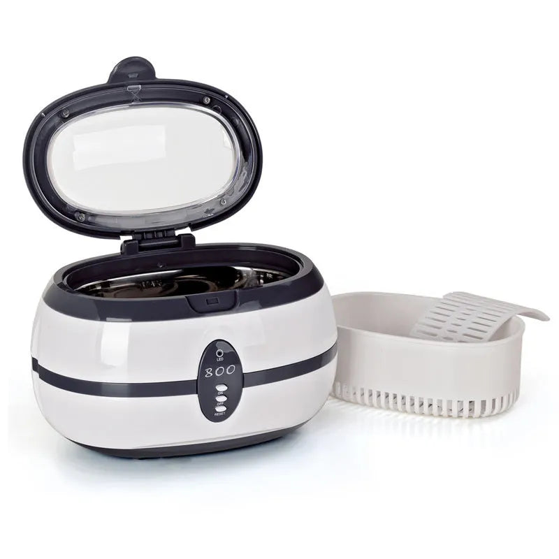 GTSONIC 35W ultrasonic glasses and jewellery washing machine with UK plug, external size 210x150x140mm