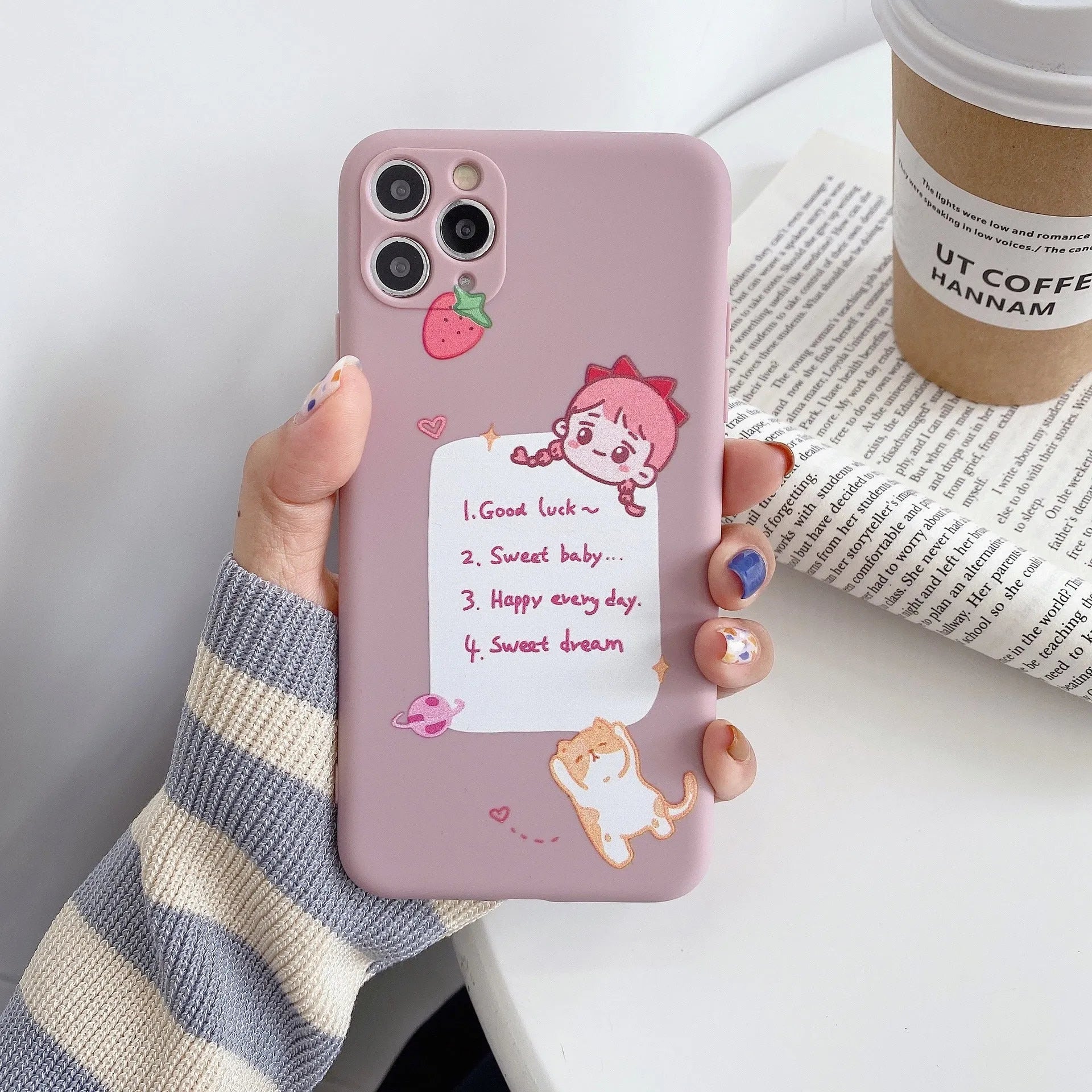Cartoon dinosaur print soft shell TPU phone case for iPhone compatible with multiple models including 12mini and 11pro max