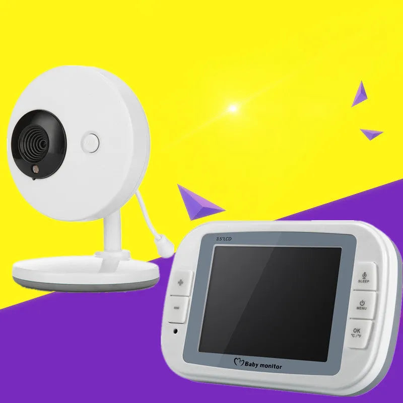 White 3.5 inch digital wireless baby monitor unit on a table