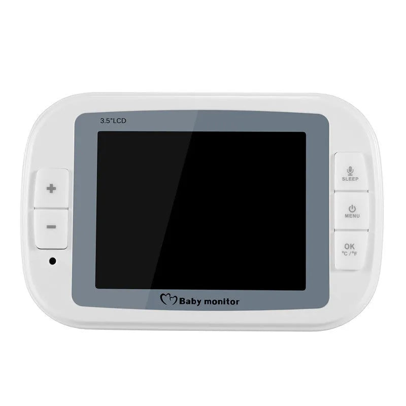 White 3.5 inch digital wireless baby monitor unit on a table