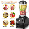 2L black blender with 2200W motor and 3-speed dial on kitchen counter