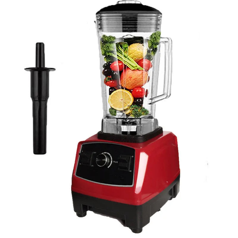2L black blender with 2200W motor and 3-speed dial on kitchen counter