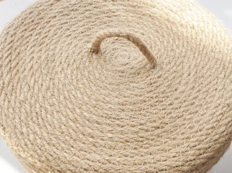 Japanese style linen fabric storage basket with cover for underwear organisation in three sizes