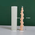 Spiral lace silicone candle mould for creating decorative taper candles with rotating pattern design