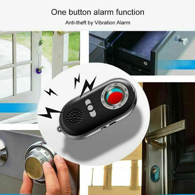 Compact rectangular wireless security detector with ABS plastic body for vibration-based tamper alarm