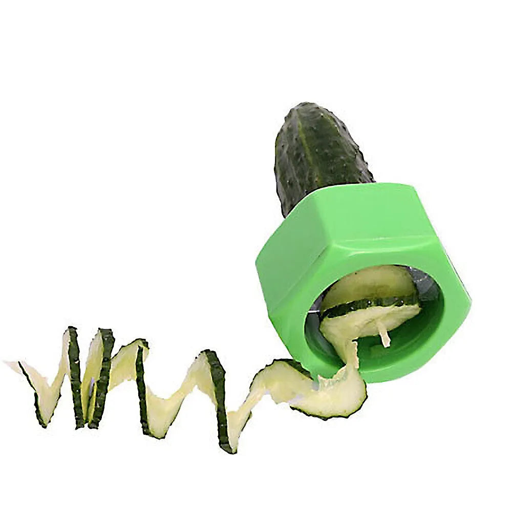 Yellow spiral knife vegetable cutter 8cm food-grade ABS plastic for cucumber slicing