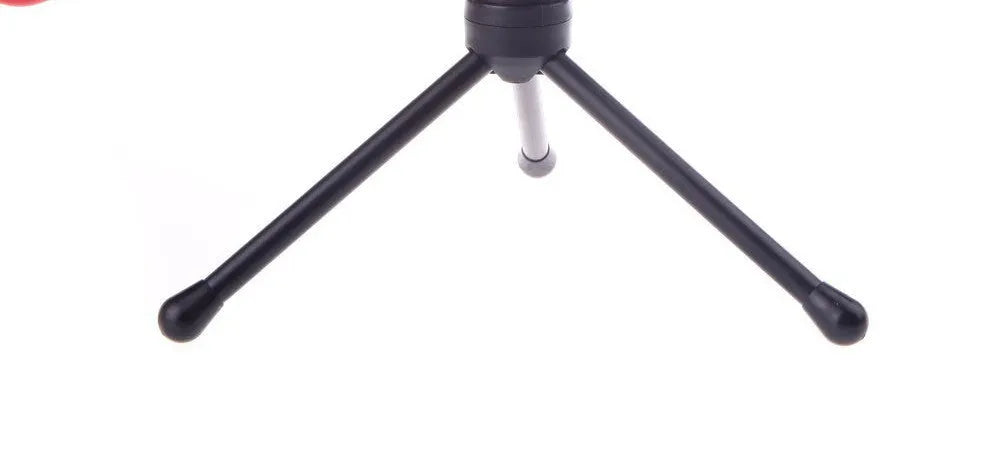Black wired clip-on PC microphone with adjustable metal holder bracket and 1.85m cable