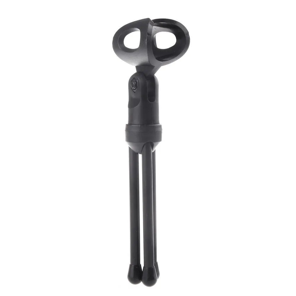 Black wired clip-on PC microphone with adjustable metal holder bracket and 1.85m cable