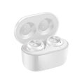 Black A6 TWS wireless Bluetooth earbuds with charging case